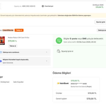 Hepsiburada’da Dijital Roblox Robux Gift Card Teslim Edilmedi Ve İade Talebi