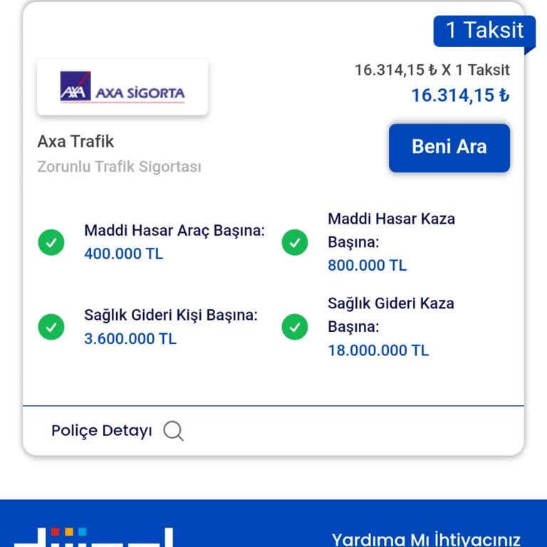 Dijipol Trafik Sigortası Teklifindeki Fiyat Artışı Şikayeti
