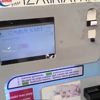 İzmir Menderes Cumaovası Kart Yükleme Makinesi Sıkıntılı!