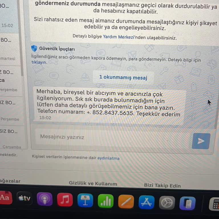 Sahibinden.com’da Şüpheli Yurt Dışı Telefon Mesajı Ve Güvenlik Açığı
