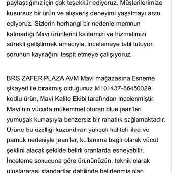 Mavi Jean Pantolonun 3 Beden Aşırı Esnemesi Ve Reddedilen İade Talebi