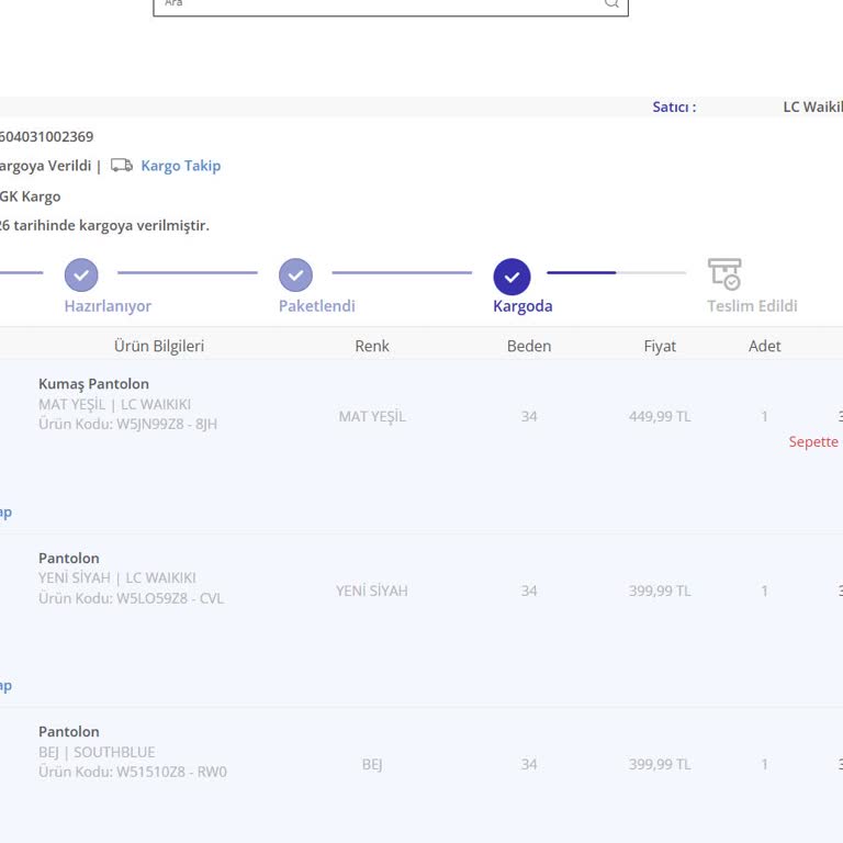 Ekstra Kargo Ücreti Ödeyip Teslim Edilemeyen Sipariş