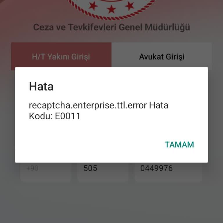 E-Görüş Uygulamasında E0011 Hatası Girişe Engel Oluyor