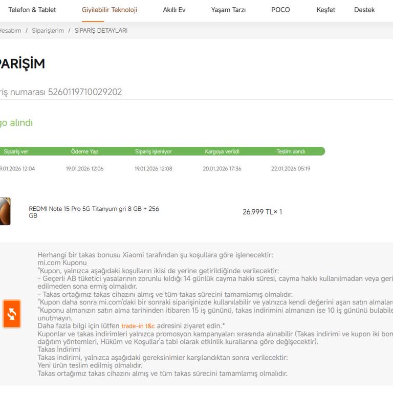 Redmi Note 15 Pro Takas Ücreti Ödenmedi