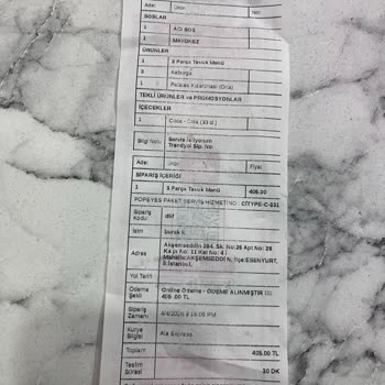 Teslim Edilmeyen Kola Ve Kaburga İçin İade Reddi