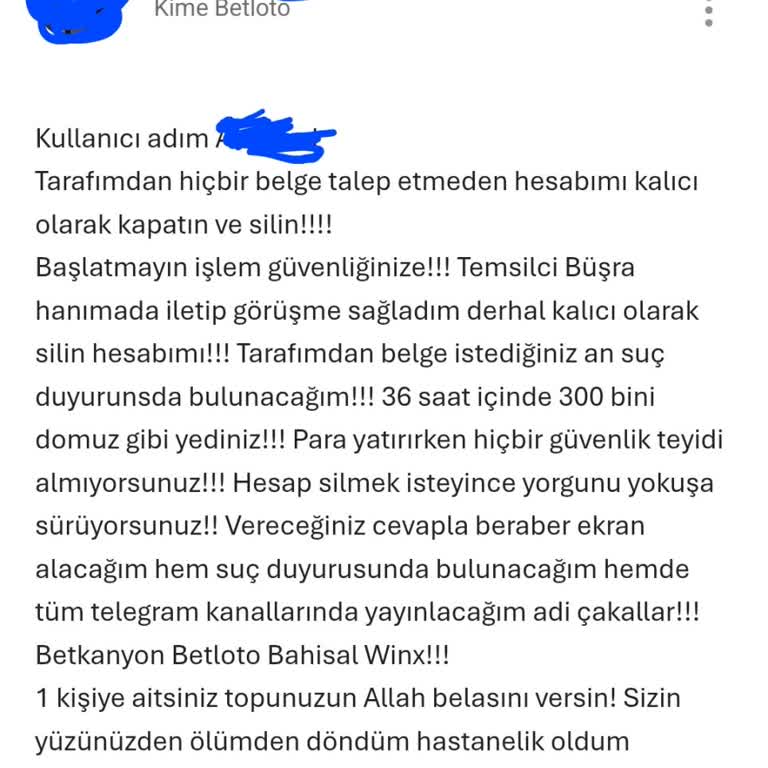 Betloto’da Hesap Kapatma Talebinde Güvenlik İhlali Ve Çekim Gecikmeleri