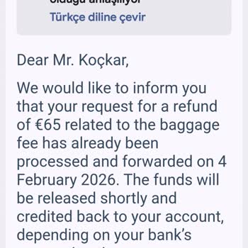 Yapı Kredi Bankasından 65 Avroluk İadenin Hesaba Yansıtılmaması