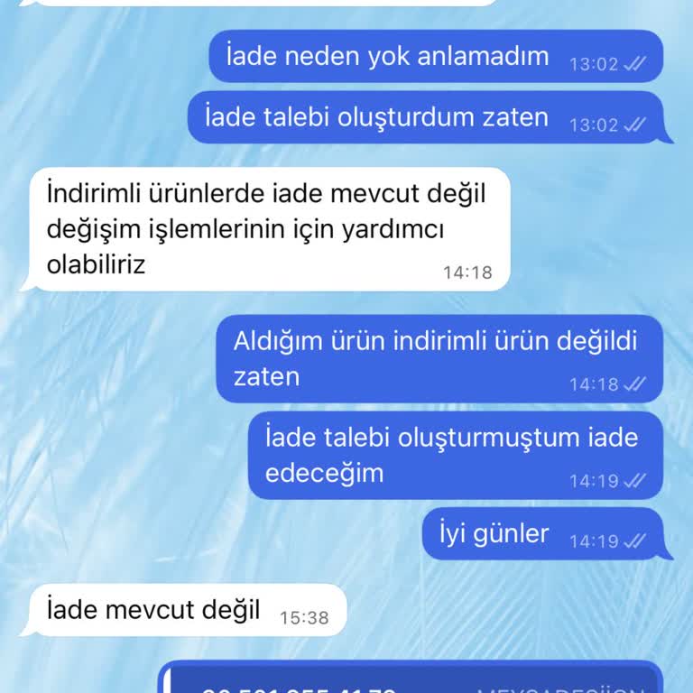 İade Talebimin Reddedilmesi Ve Sadece Değişim Dayatılması