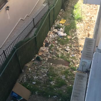 Mahmutbey Sokak'ta Çöp Konteyneri Eksikliği Ve Apartman Arası Alanın Sürekli Kirlenmesi