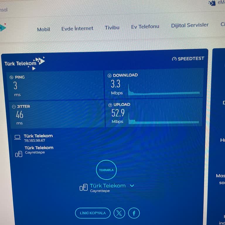 Türk Telekom'dan 1000 Mbps Vaadi Yerine 4 Mbps Hızı Ve Çözüm Bulunamayan Arıza