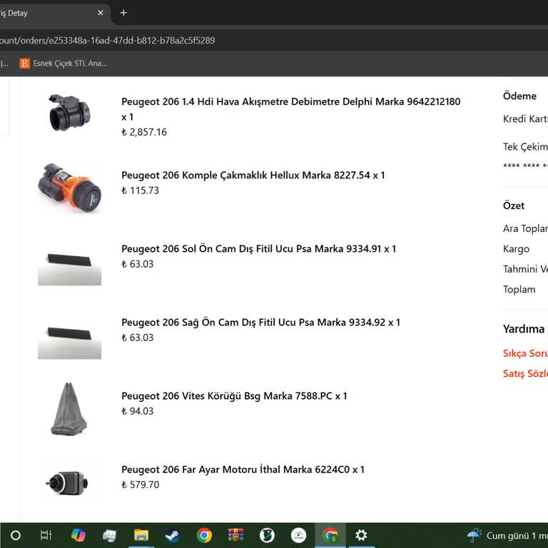 Uzmanparcaci.com Sipariş Verdiğim Ürünle Alakası Olmayan, Yanlış Bir Üründü