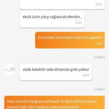 Siparişimde Yanlış Ürün Gönderimi Ve Çözülmeyen İade Sorunu