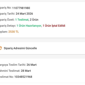Trendyol’da Kargoya Verilmeyen Siparişim Ve Cevapsız İptal Talebim