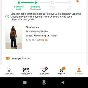 Trendyol’da Kargoya Verilmeyen Siparişim Ve Cevapsız İptal Talebim