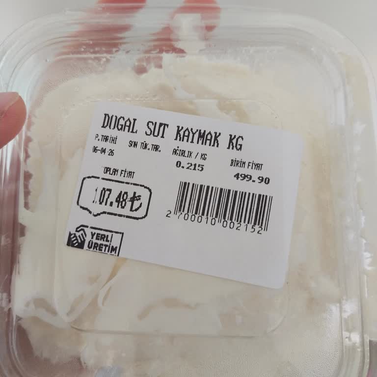 Otogar Şubesinden Aldığım Süt Kaymağının Margarin Kokulu Olması Ve İadesi Talebi