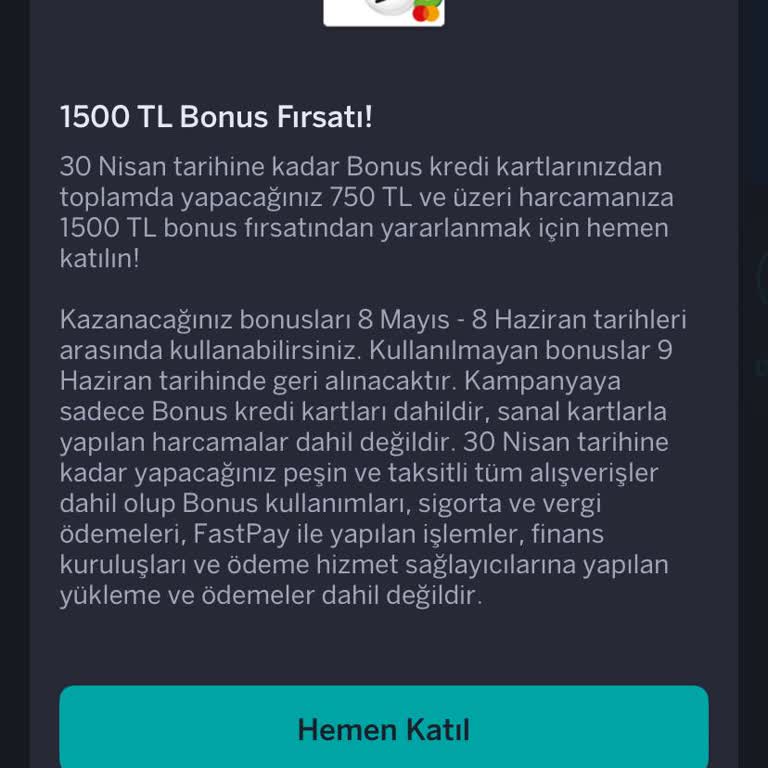 Garanti BBVA Mobil Uygulamasında Kampanya Katılımı Görünmüyor