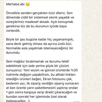 Eksik Gönderim Ve İade Sorununda Uzun Süreli Yanıtsızlık