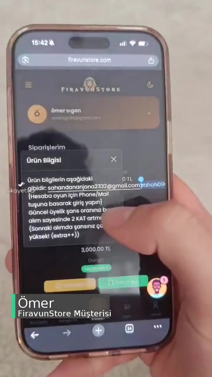 Firavunstore Hesap Satın Aldım Random Hesap Gönderdiler! videonun kapak resmi
