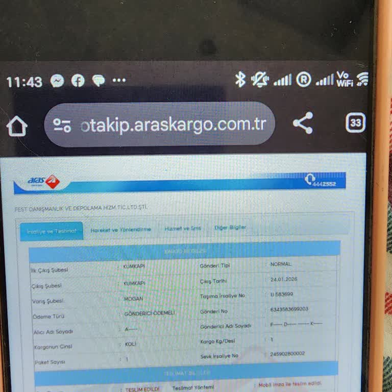Kargo Yanlış Teslim Edildi Ve Parfümüm Kayıp Şubeden Yanıt Gelmedi