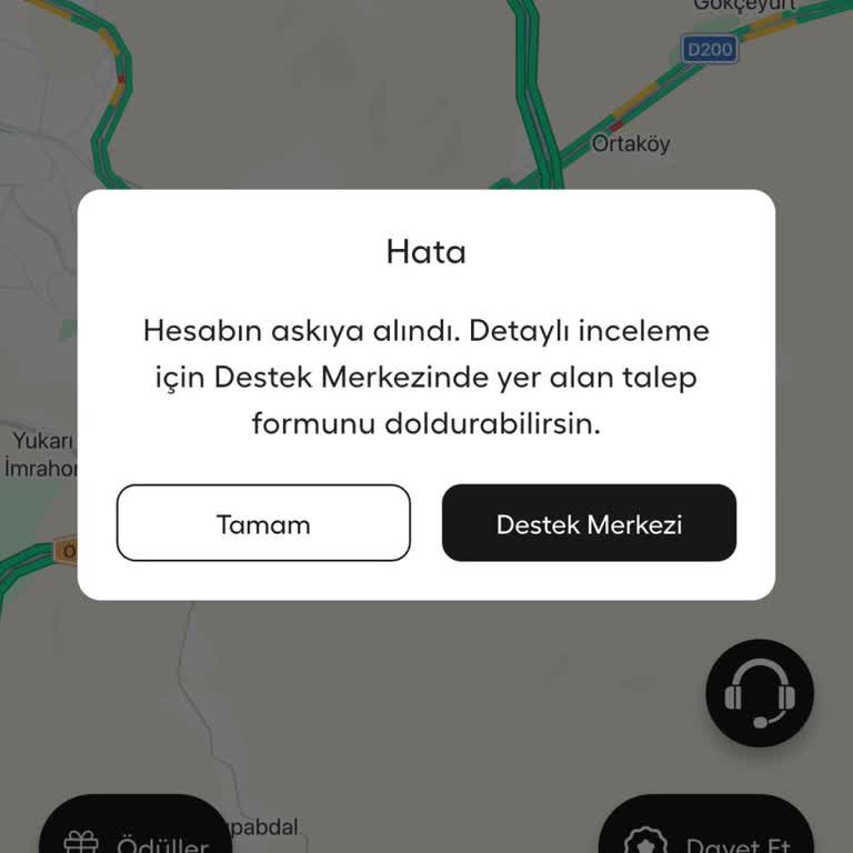 Açıklama Almadan Askıya Alınan Martı Sürücü Hesabı