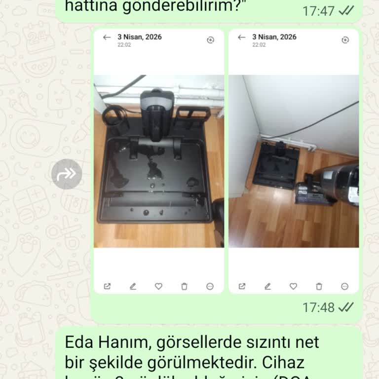 Shark Dikey Süpürge Su Sızıntısı Ve Eksik Fırça İçin İade Talebi