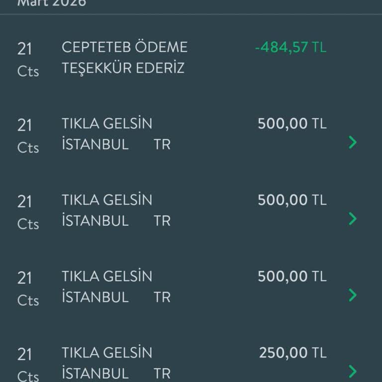 Tıkla Gelsin’e Yüklenen 2.500 TL Görünmüyor, İade Talebi
