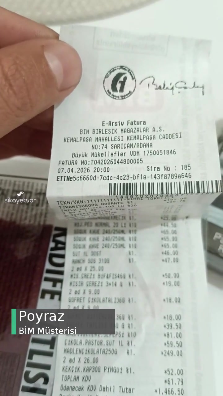 BİM Tüketim Tarihi Yaklaşmış Ürünleri Reyonda Satmak! videonun kapak resmi