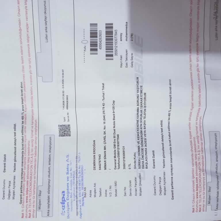 Telefon Kasma, Donma Ve Kapanma Sorunları İçin Çözüm Talebi