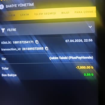 Reddedilen Çekim Sonrası 7.000 TL Bakiye Düşmesi Ve Canlı Destek Erişilememesi