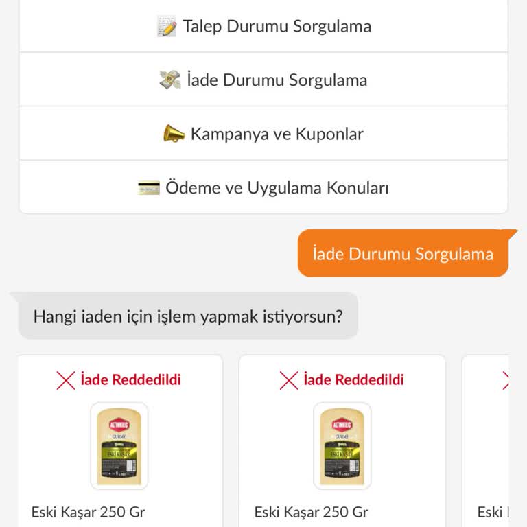 Trendyol GO’da Eksik Ürün Teslimi Ve İade Reddi Mağduriyeti