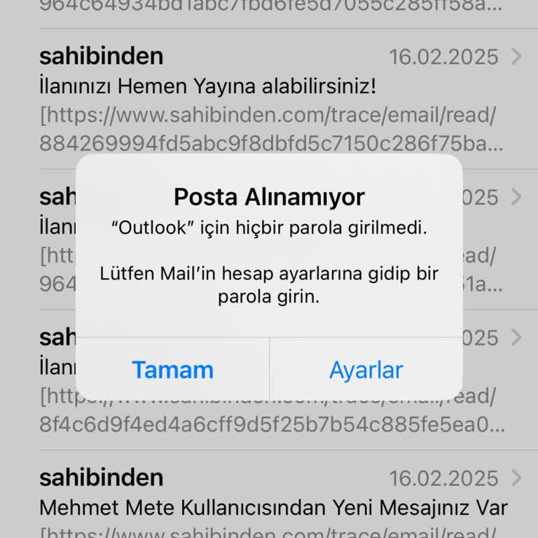 İphone XS’te Outlook Parola Sorunu Ve Sürekli Uyarı