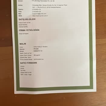 Garanti Modemi Arızası Ve İnternet Kesintisi Şirket Tarafından Çözülmedi