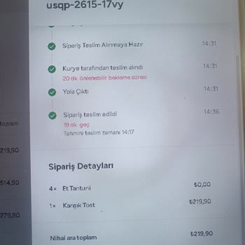 Yemeksepeti Onaysız Fiyat Değişikliği Nedeniyle 1800 TL Zarar