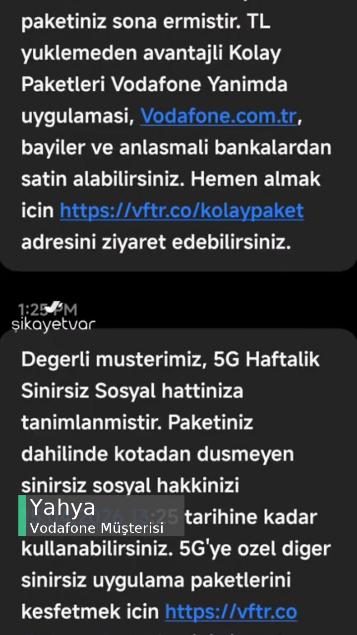 Vodafone Sosyal Paket Sıkıntısı! videonun kapak resmi