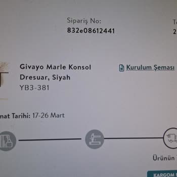 Vivense Bodrum Mağazasından Gelen Konsolda Eksik Vida Ve Ahşap Parçalar