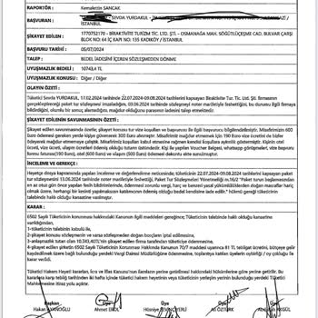 Tatilflex’in 300 Euro İadesini Geciktirmesi Ve Tehditkar Üslubu