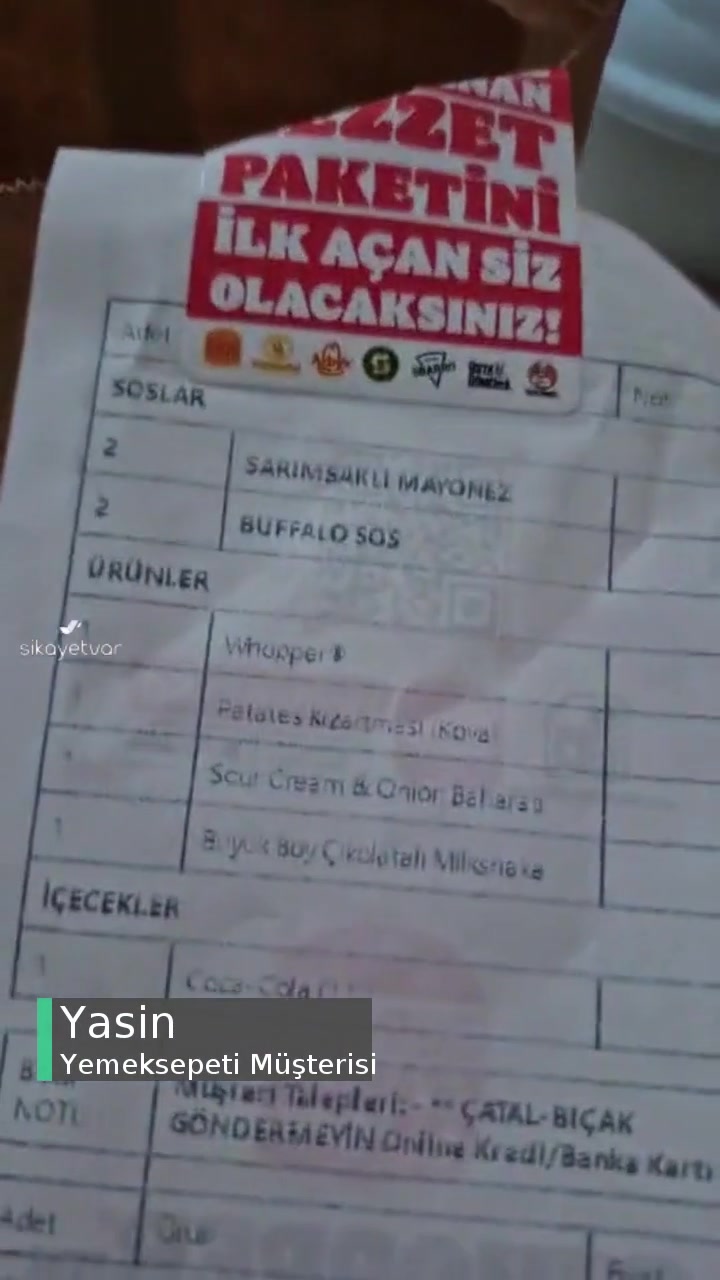 Yemeksepeti Siparişin Yarısı Yok videonun kapak resmi