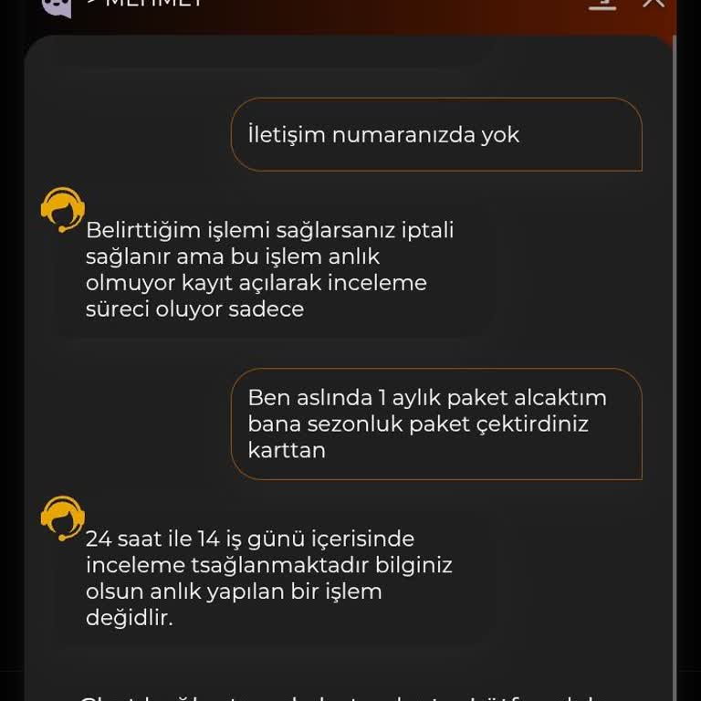 İzinsiz Sezonluk Paket Ücreti Çekilmesi Ve Tam İade Talebi