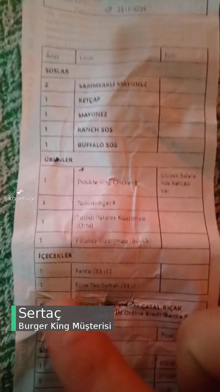 Burger King Eksik Ürün! videonun kapak resmi