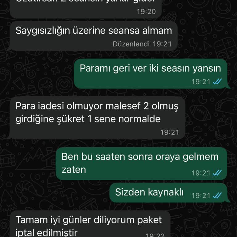 Aslı Karahan Beauty Center Kalan 2 Seansımın Feshedildiği Bir Mesajla Bildirildi
