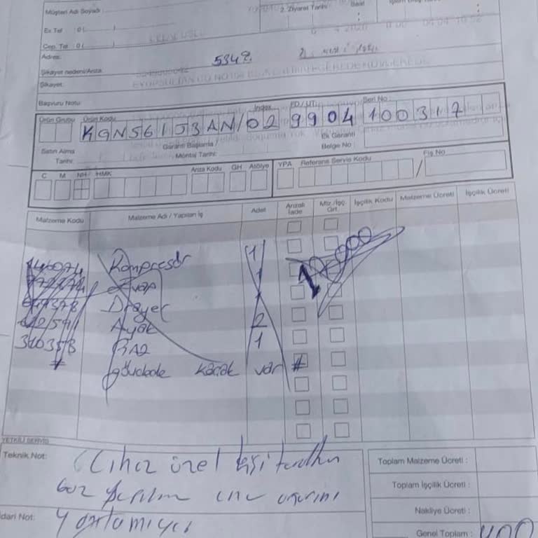 Bosch Buzdolabı Gaz Kaçağı, Çözüm Yok Ve 900 TL Servis Ücreti