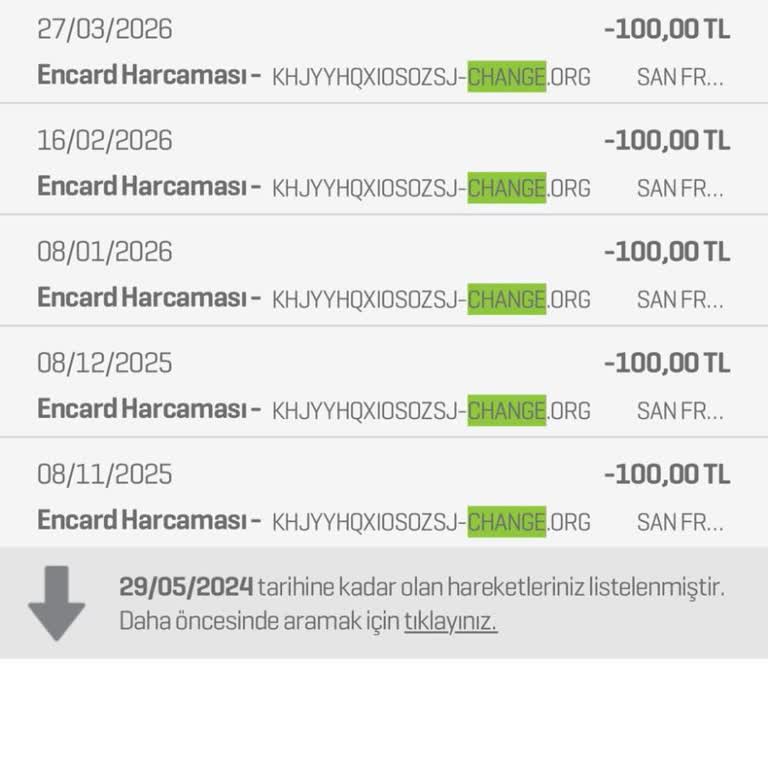 Change.org’dan Bilgilendirme Alınmadan Tekrarlayan Ödeme Çekimlerine İtiraz