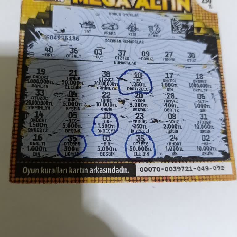 Kazı Kazan Mega Altın Biletindeki Mükerrer Numara Ve Sözleşme İhlali