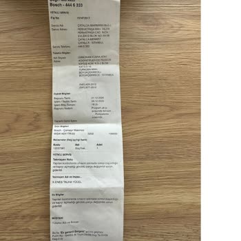 Bosch Çamaşır Makinesinde Tekrarlayan Arızalar Ve Haksız Kullanım İddiası