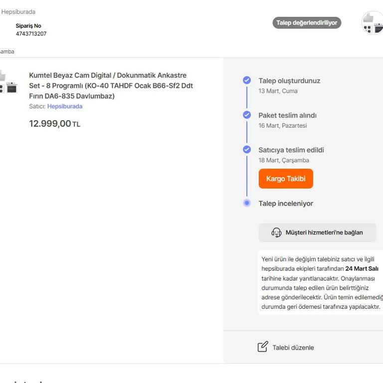 Yanlış Ürün Ve Bir Aylık Çözülmemiş Değişim Sorunu