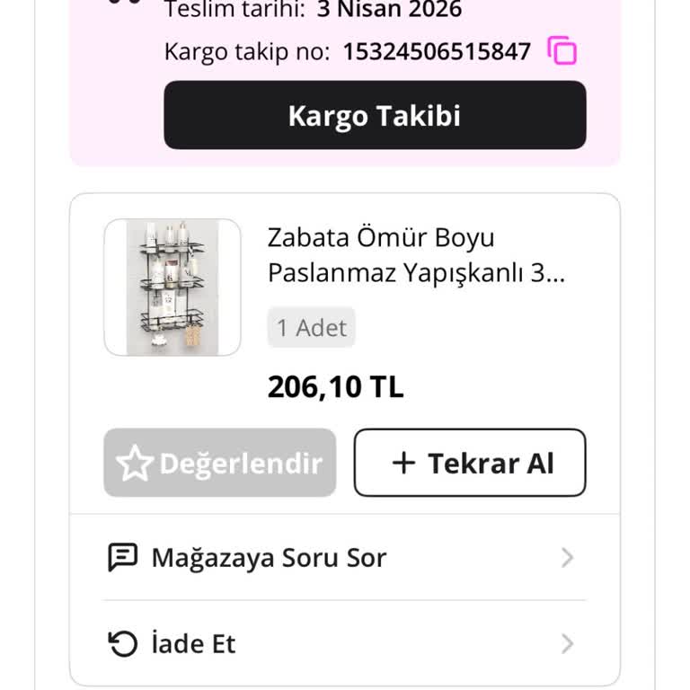 Eksik Ürün Şikayeti: N11’den 3’lü Banyo Rafı Gönderilmedi