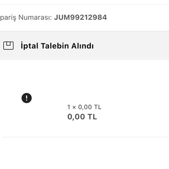 Fiyat Hatası Ve Stok Nedeniyle İptal Edilen Siparişimin Gönderilmesini Talep Ediyorum