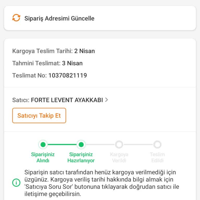 Siparişim 10 Gün Boyunca Kargoya Verilmedi Ve İletişimsizlik Yaşadım