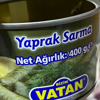 Şok Marketler Vatan Marka Yaprak Sarma İçinde Yabancı Madde Çıktı