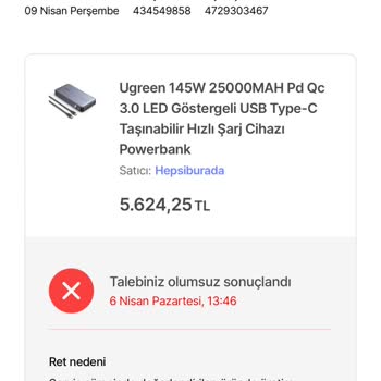 Ugreen 145W Power Bank Arızası Ve Servis Yetersizliği
